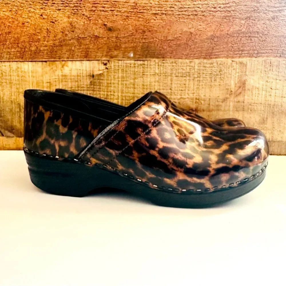 Danskoleopard Cheetah Print Clogs - image 3